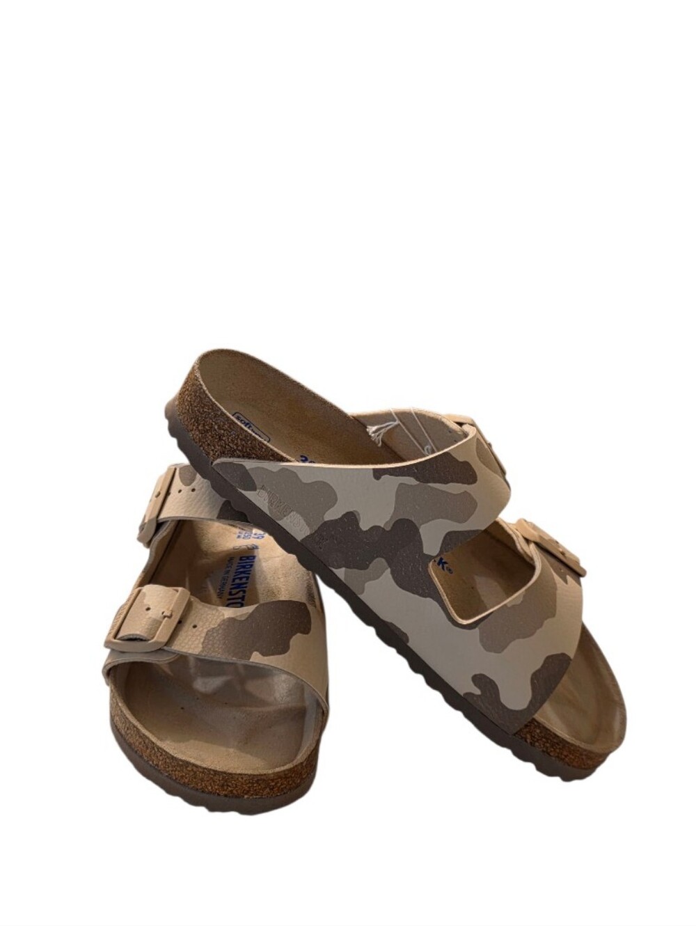 Birkenstock Arizona Sandals – Beige Camo Print – Size 39 / US 8 - Picture 4 of 8